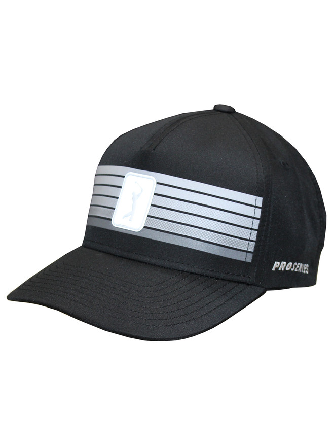 PGA Tour Printed Stripe Adjustable Golf Hat - GolfEtail.com